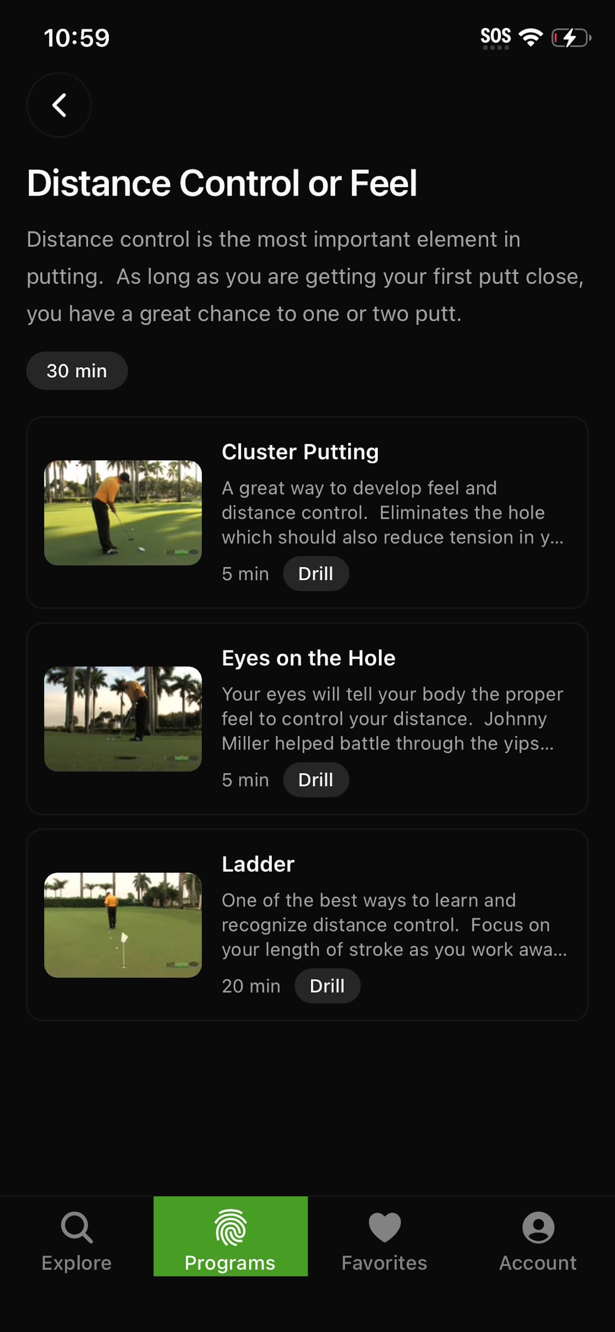 igolfbetter home screen